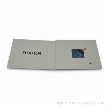 178 x 127 x 6mm Recordable Video Greeting Card with Camera, 3.5-inch LCD and Up to 16GB Capacity